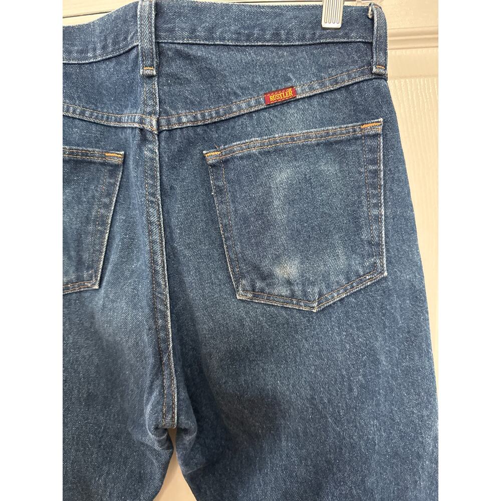 Vintage Y2K Rustler dark blue bootcut high waisted jeans waist 33X32 - Picture 7 of 15